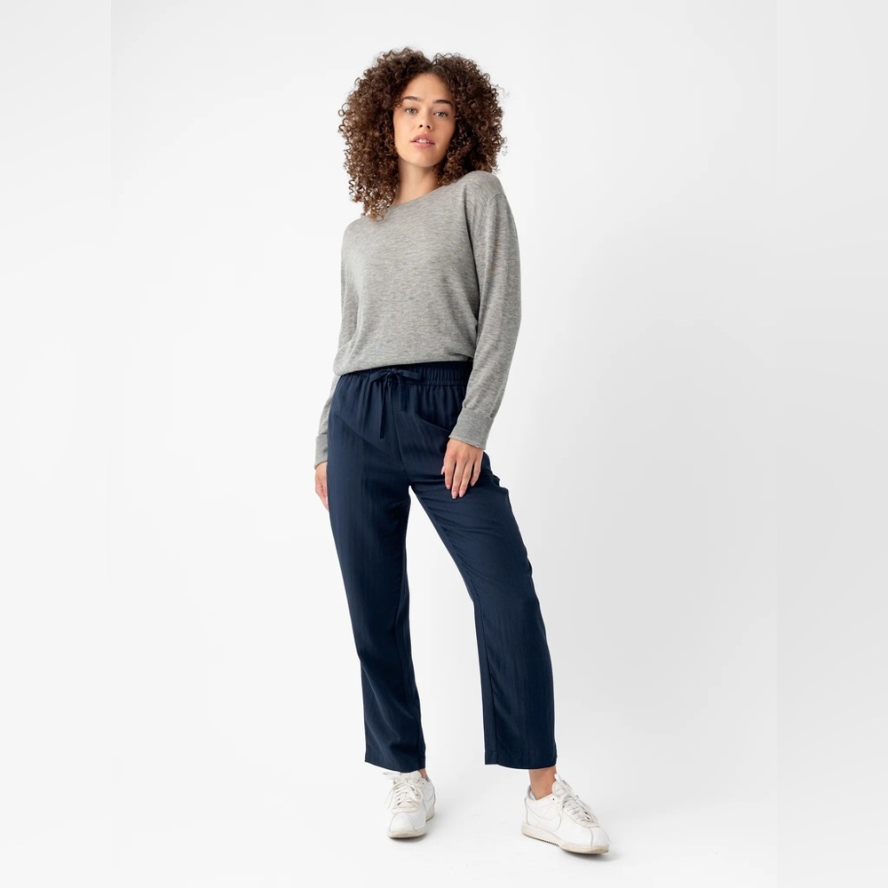 Cozy Earth Women's Sunset Crop Pant navy blue size M